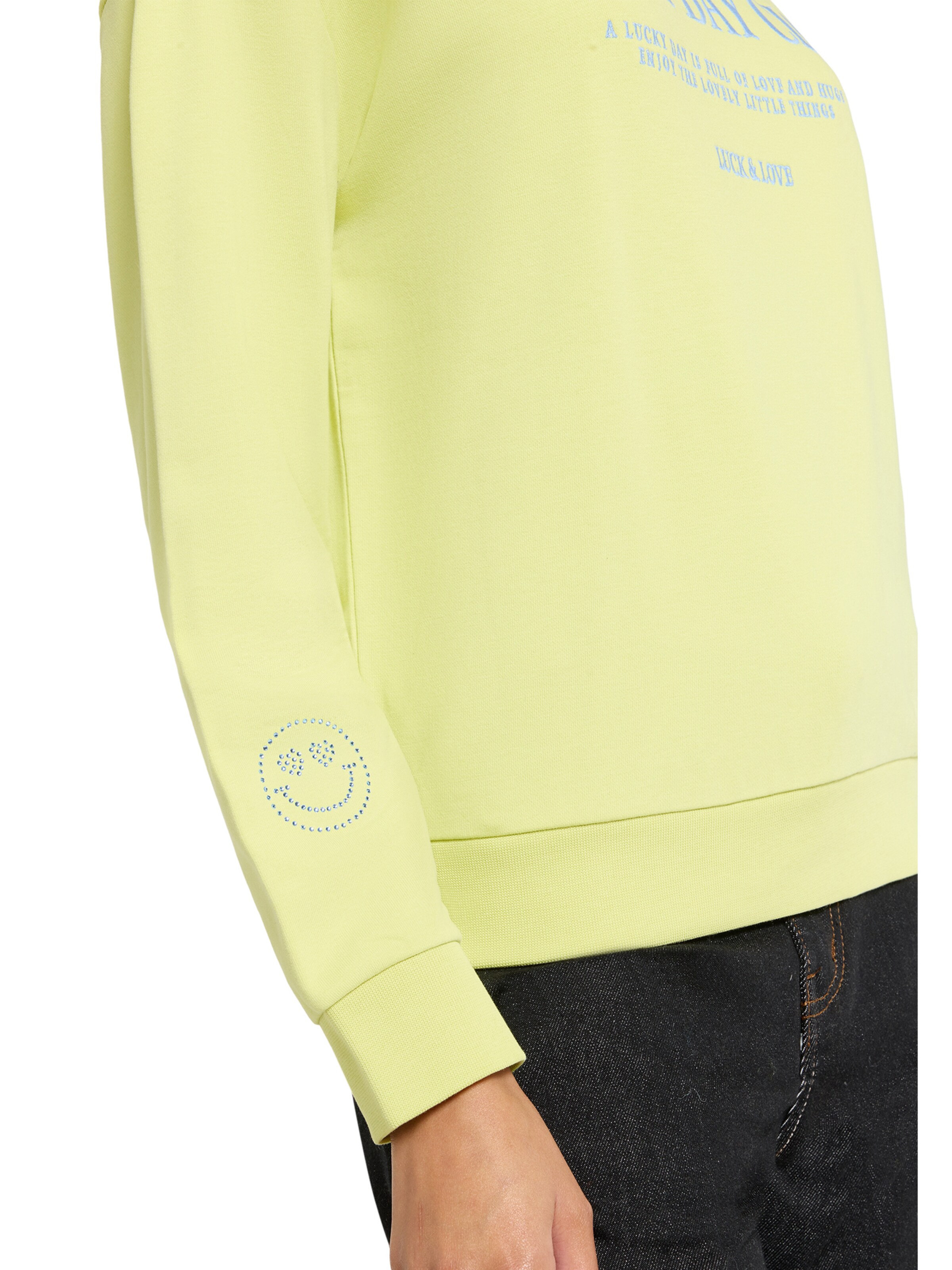 Cartoon Sweatshirt in Geel