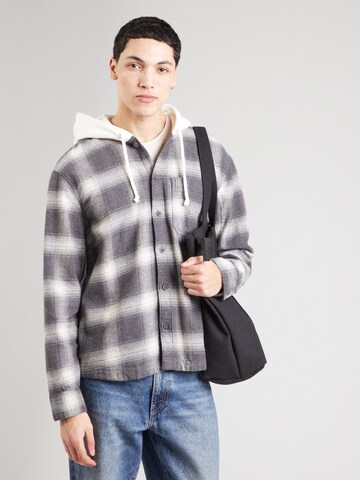 HOLLISTER Regular fit Srajca | siva barva: sprednja stran