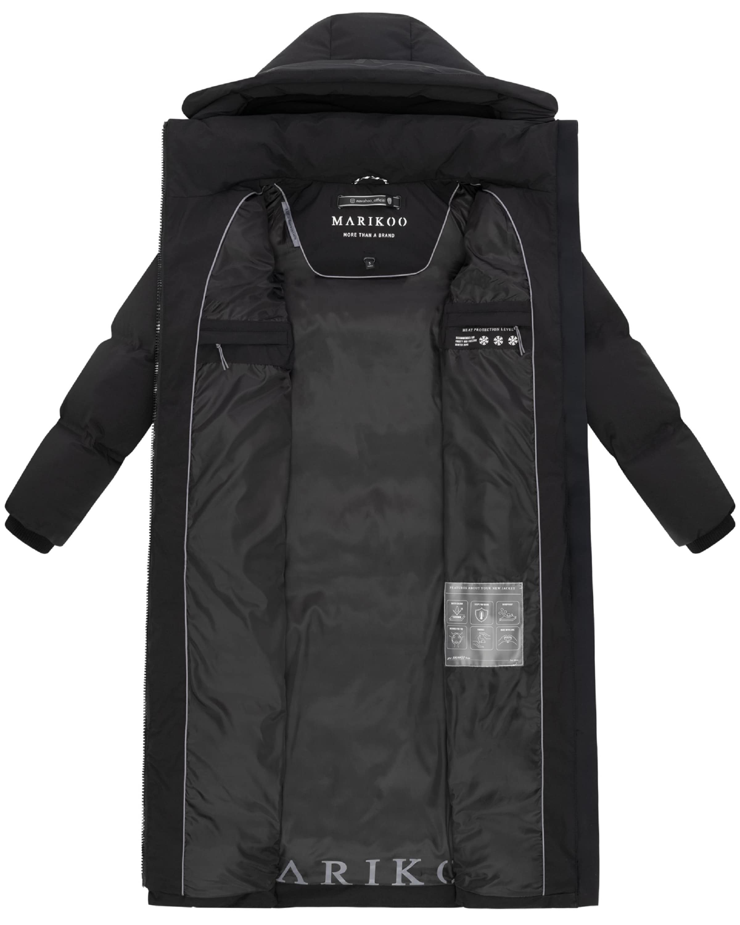 MARIKOO Λειτουργικό παλτό 'Tikoraa 16' σε μαύρο