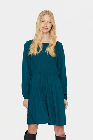 SAINT TROPEZ - Vestido 'Gisla' em azul: frente