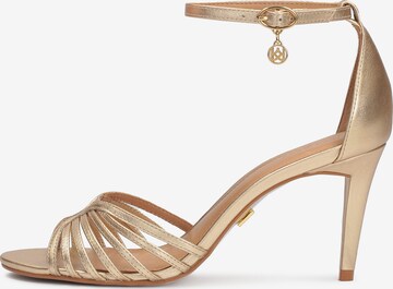 Kazar Sandals in Gold: front