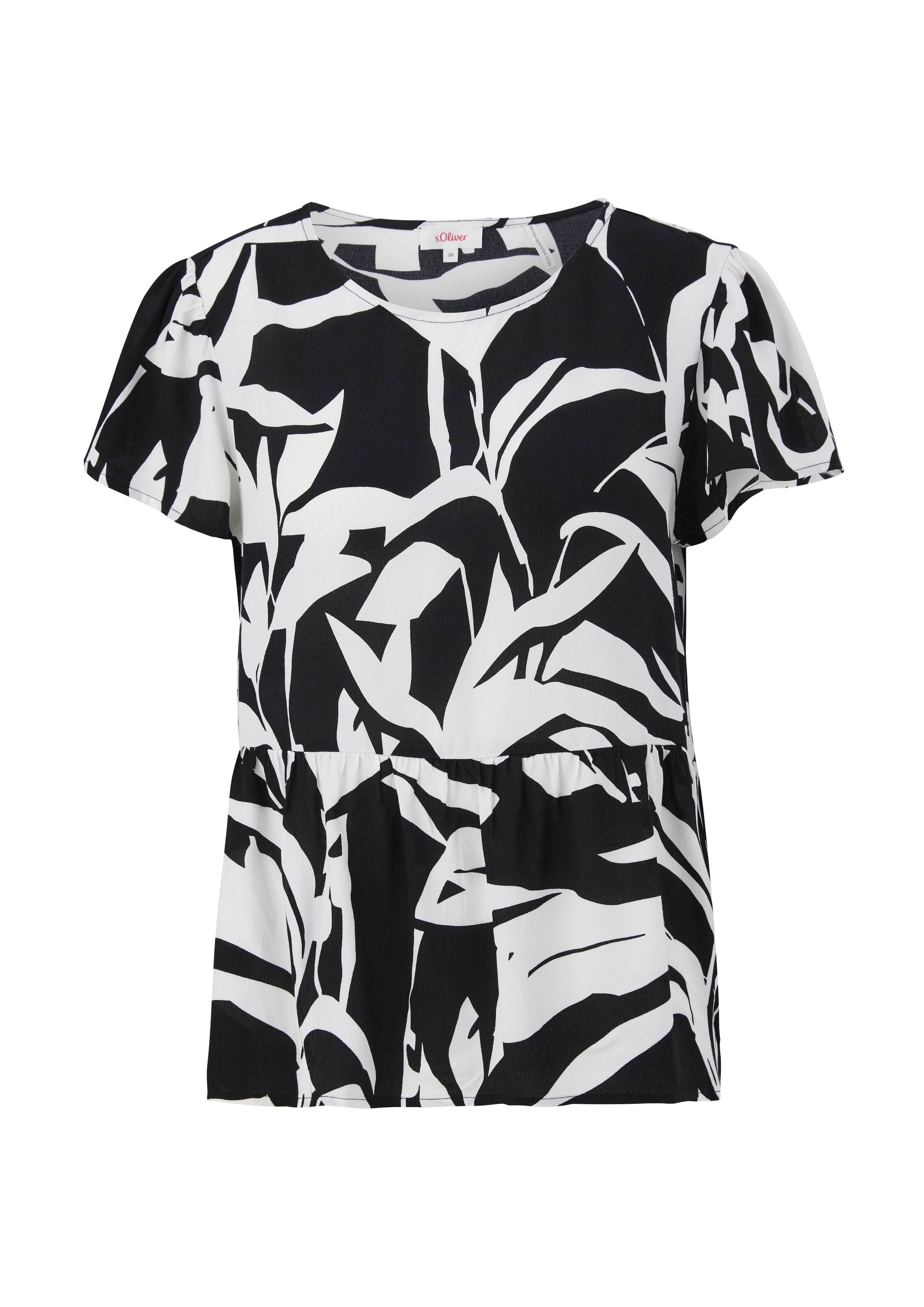 s.Oliver Blouse in Zwart: voorkant