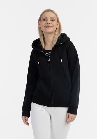 DreiMaster Maritim Sweat jacket 'Kilata' in Black: front