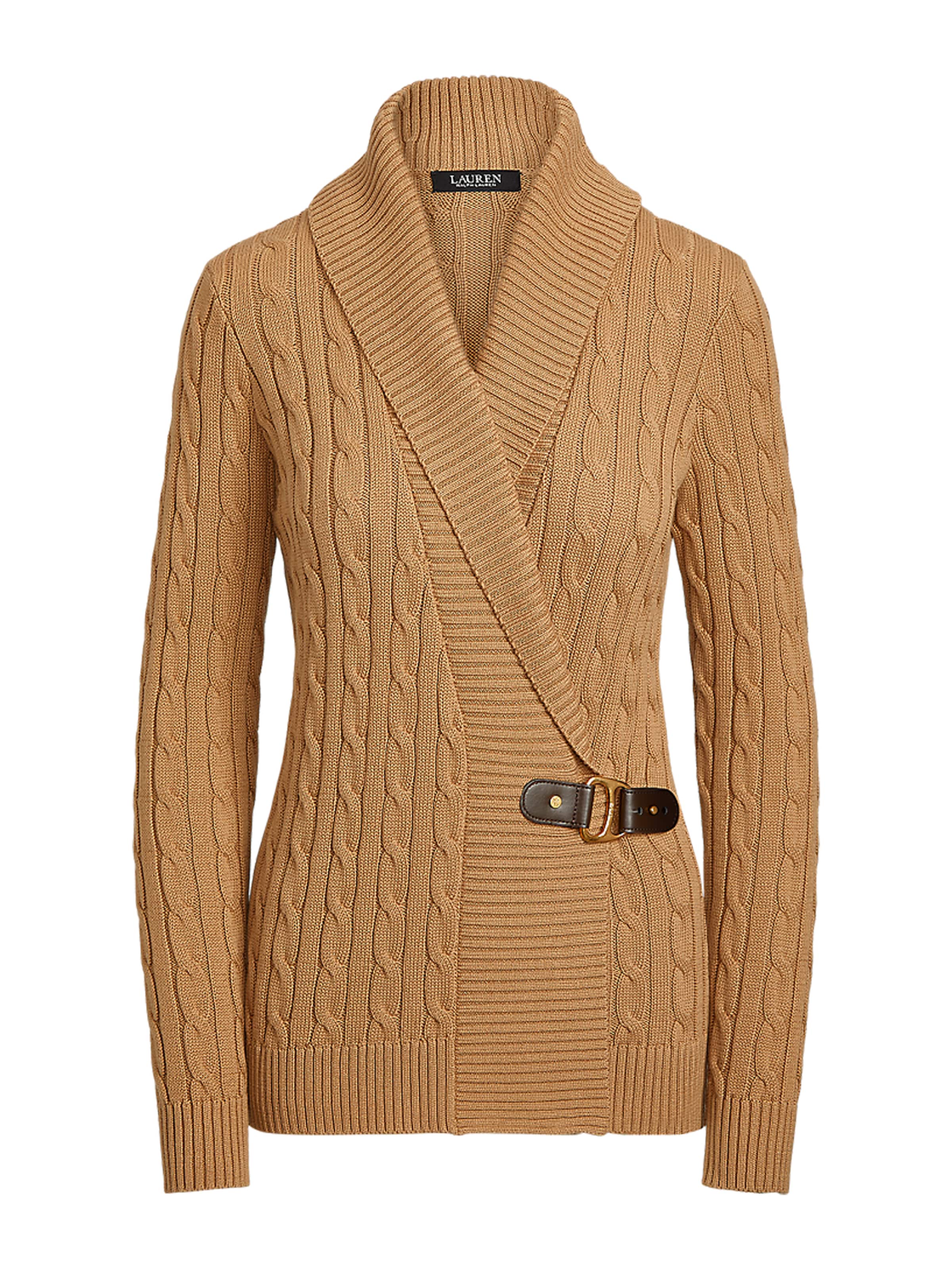 Lauren Ralph Lauren Petite Knit cardigan 'DONATO' in Beige: front