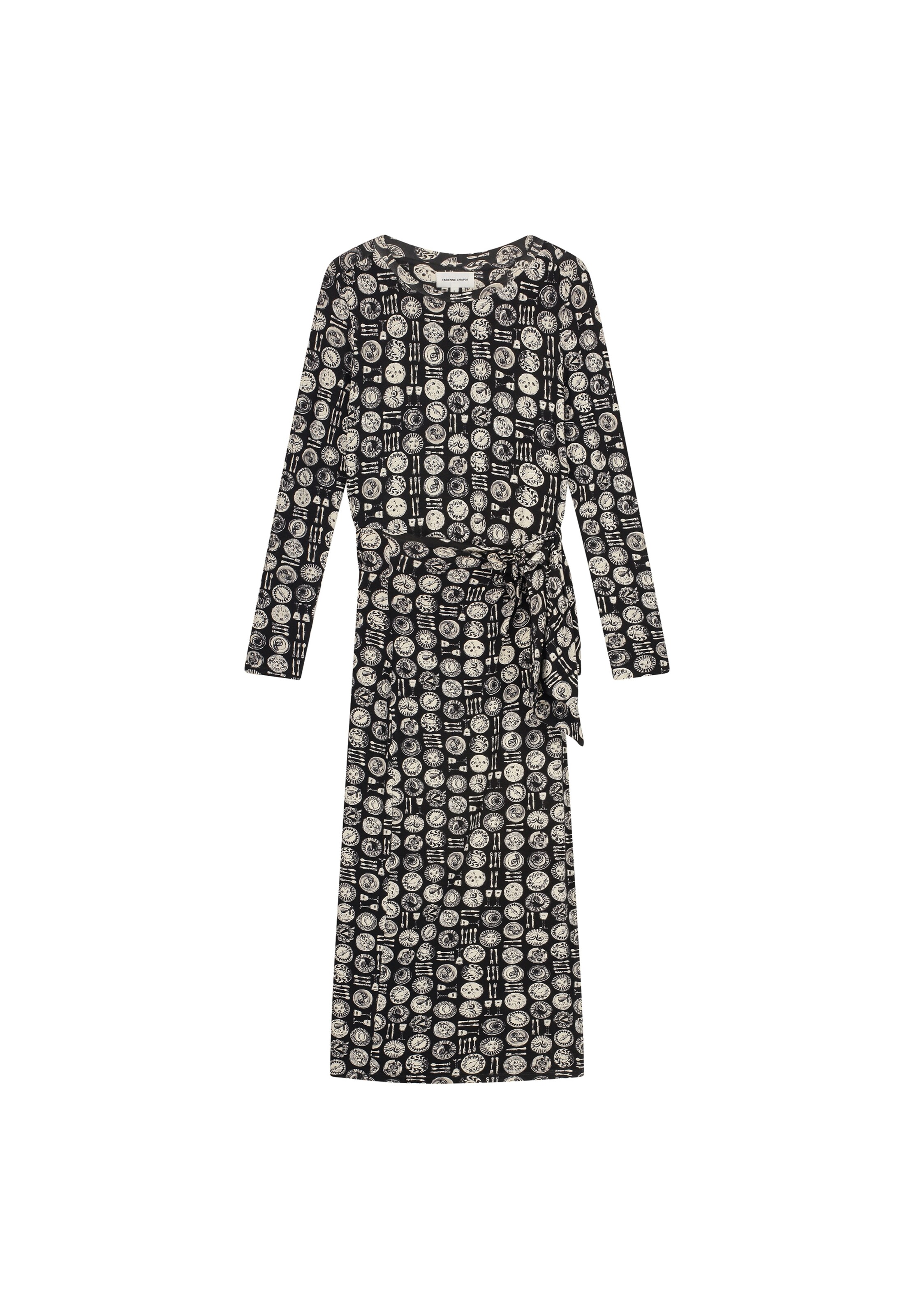 Fabienne Chapot Dress in Black / Off white, Item view