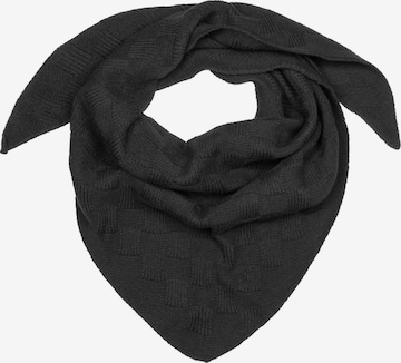 styleBREAKER Shawl 'Strick Dreiecktuch Schachbrett Strickmuster' in Black: front