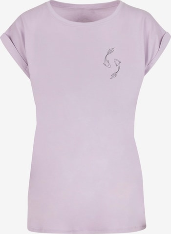 Merchcode Shirt 'Spring -  Yin & Jang Fish' in Lila: voorkant