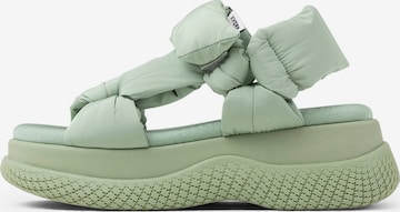 BRONX Sandalen met riem 'Bru-Te' in Groen: voorkant