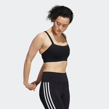 ADIDAS SPORTSWEAR Bustier Sport-BH in Schwarz: predná strana