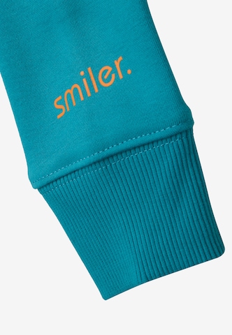 smiler. Sweatshirt 'Happy' in Blue
