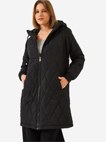 Manteau mi-saison Bianco Lucci en noir