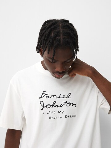 Bershka T-Shirt in Weiß