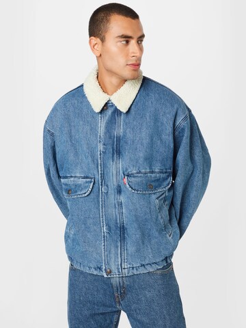 LEVI'S ® Between-Season Jacket 'Rancher Sherpa Trucker' in Blue: front