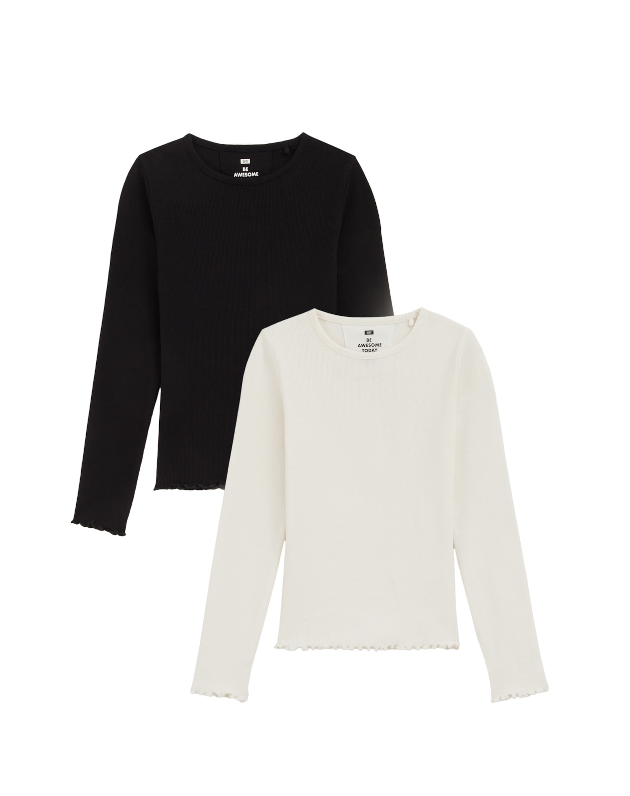 Maglietta di WE Fashion in nero: frontale