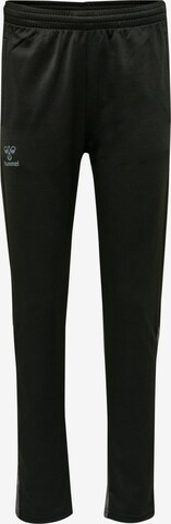 Hummel Regular Workout Pants in Black: front