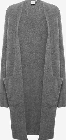 ICHI Knit Cardigan 'Ihkamara Ca7' in Grey: front