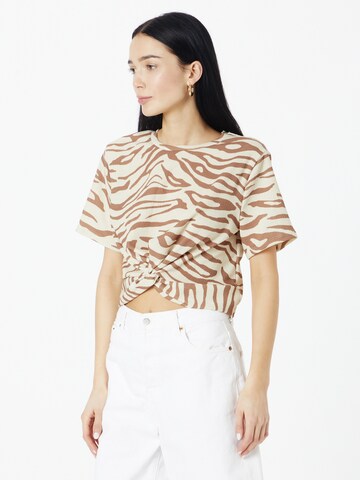 VILA Blouse 'SOPA' in Beige: voorkant