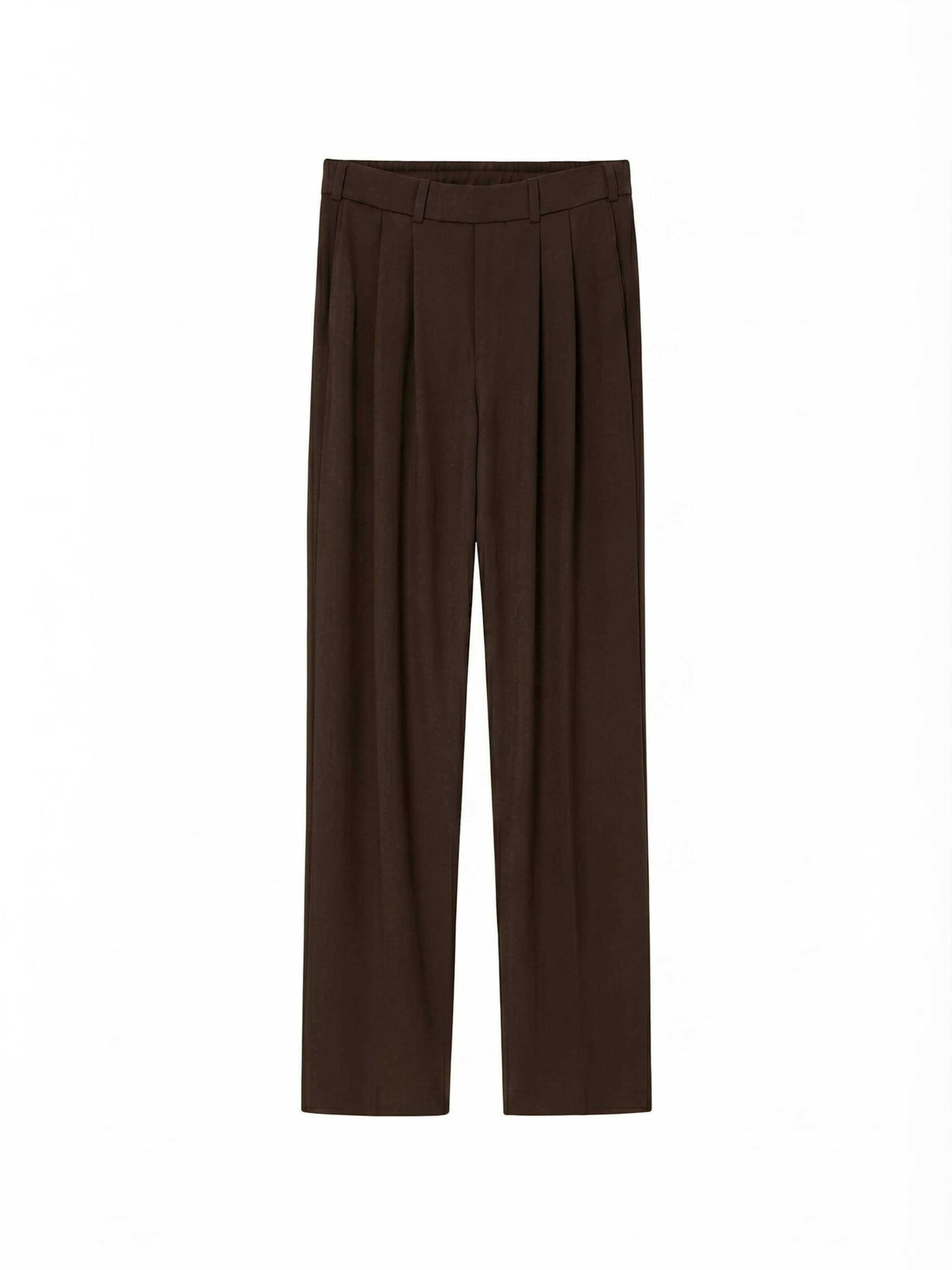 Opal Studio Regular Trouser ' Amina ' in Braun: Vorderseite