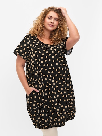 Zizzi - Vestido 'JEASY' em preto: frente