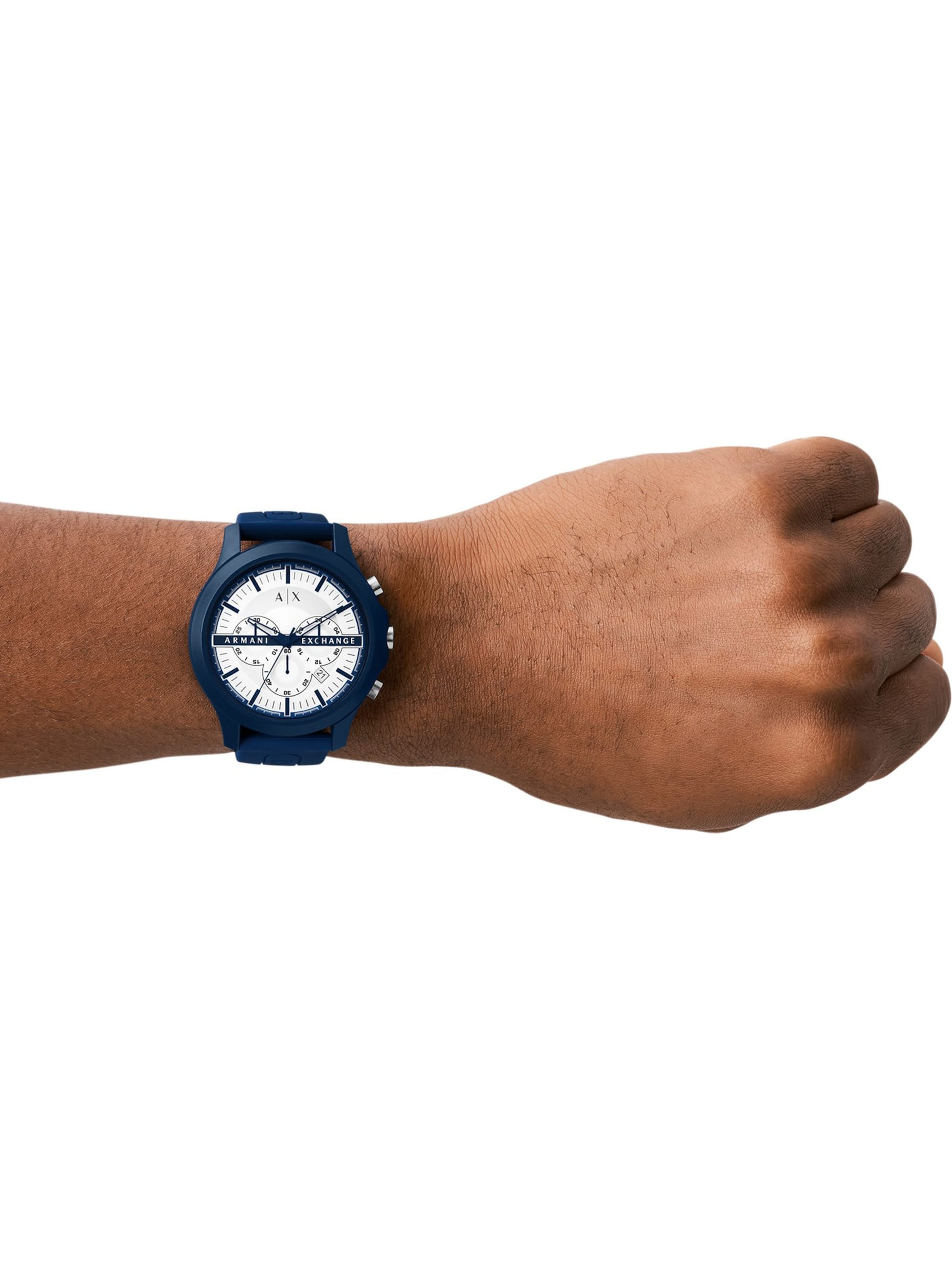 ARMANI EXCHANGE Analoguhr in Blau: Vorderseite