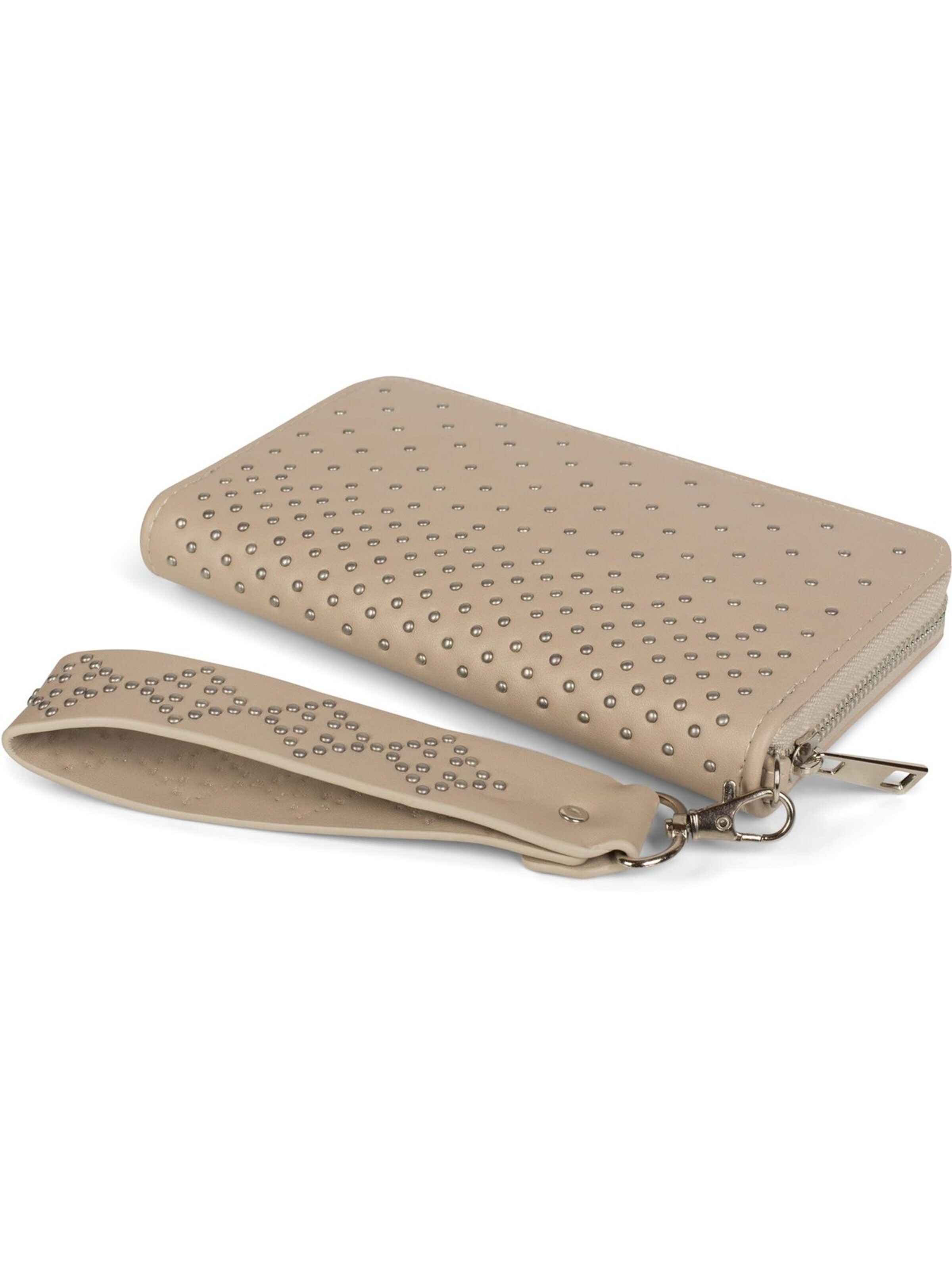 styleBREAKER Wallet 'Geldbörse mit kleinen Kugelnieten' in Beige