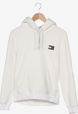 Tommy Jeans Kapuzenpullover S in Weiß: predná strana