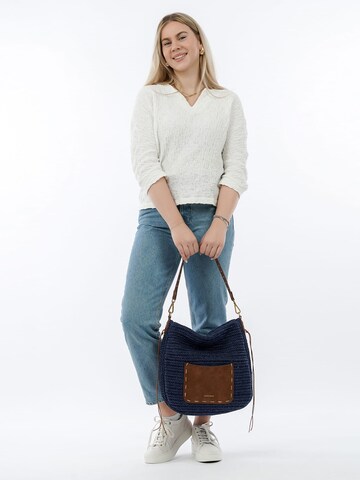 Borsa a sacco di Emily & Noah in blu: frontale