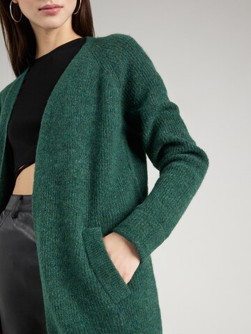 PIECES Knit Cardigan 'Ellen' in Green