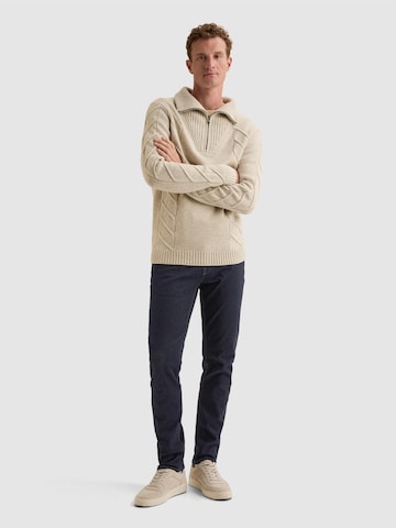 VANGUARD Tröja 'Pullover in 100% wool with cable-knit pattern' i grå