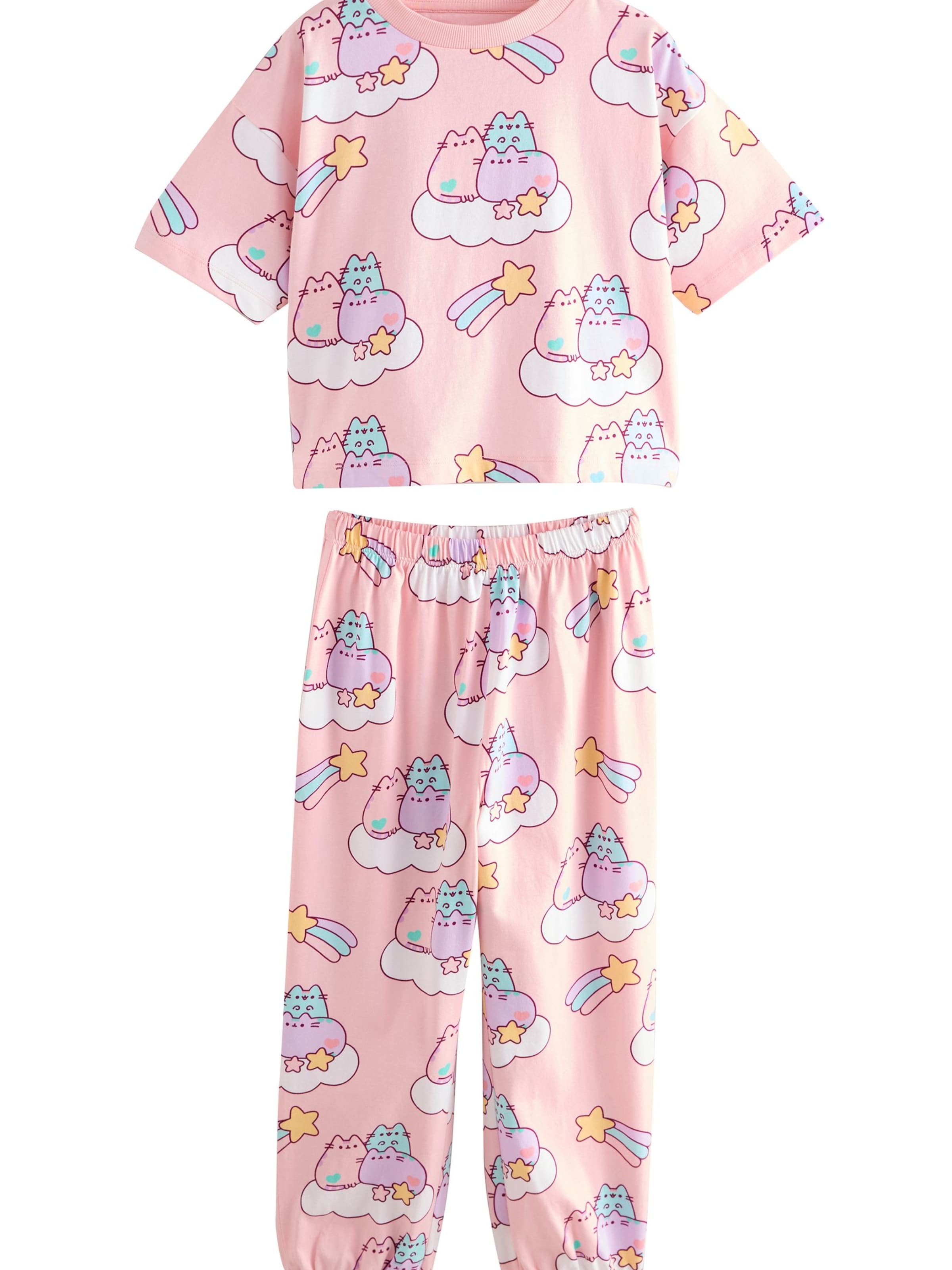 Next Schlafanzug 'Pusheen' in Blau