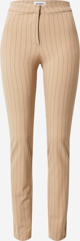 WEEKDAY Slimfit Broek 'Alecia' in Beige: voorkant