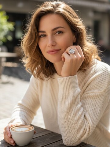 Gloria Mago Ring 'Camellia' in Silver