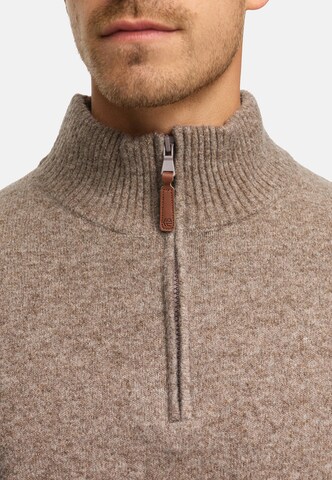 INDICODE JEANS Sweater 'INTrax' in Brown