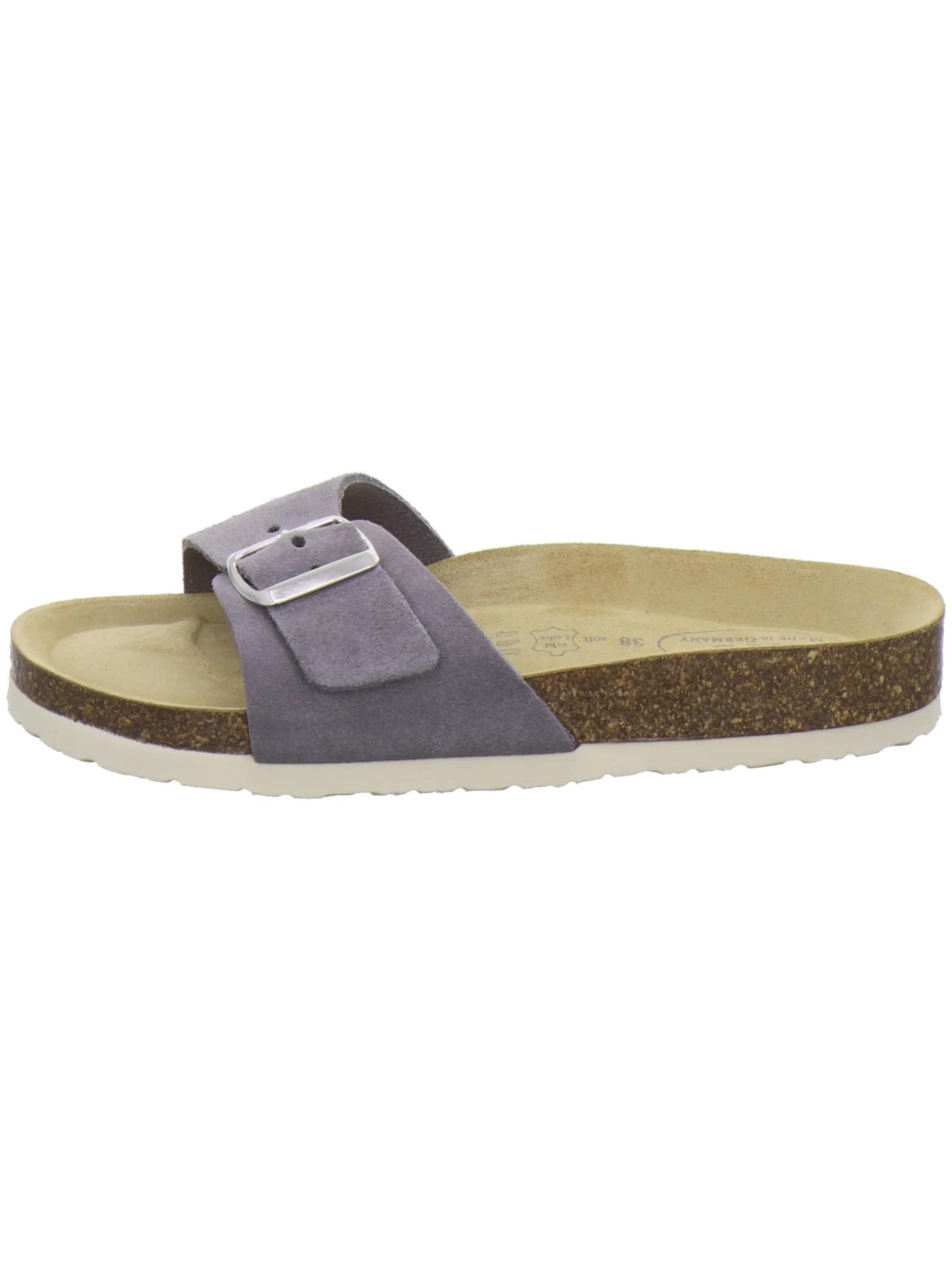 AFS-Schuhe - Zapatos abiertos 'Pantoletten Damen Einschnaller graphit' en gris