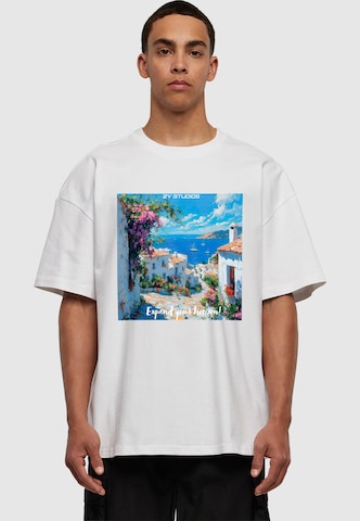 2Y Studios Shirt 'Bodrum Vibes' in Wit: voorkant