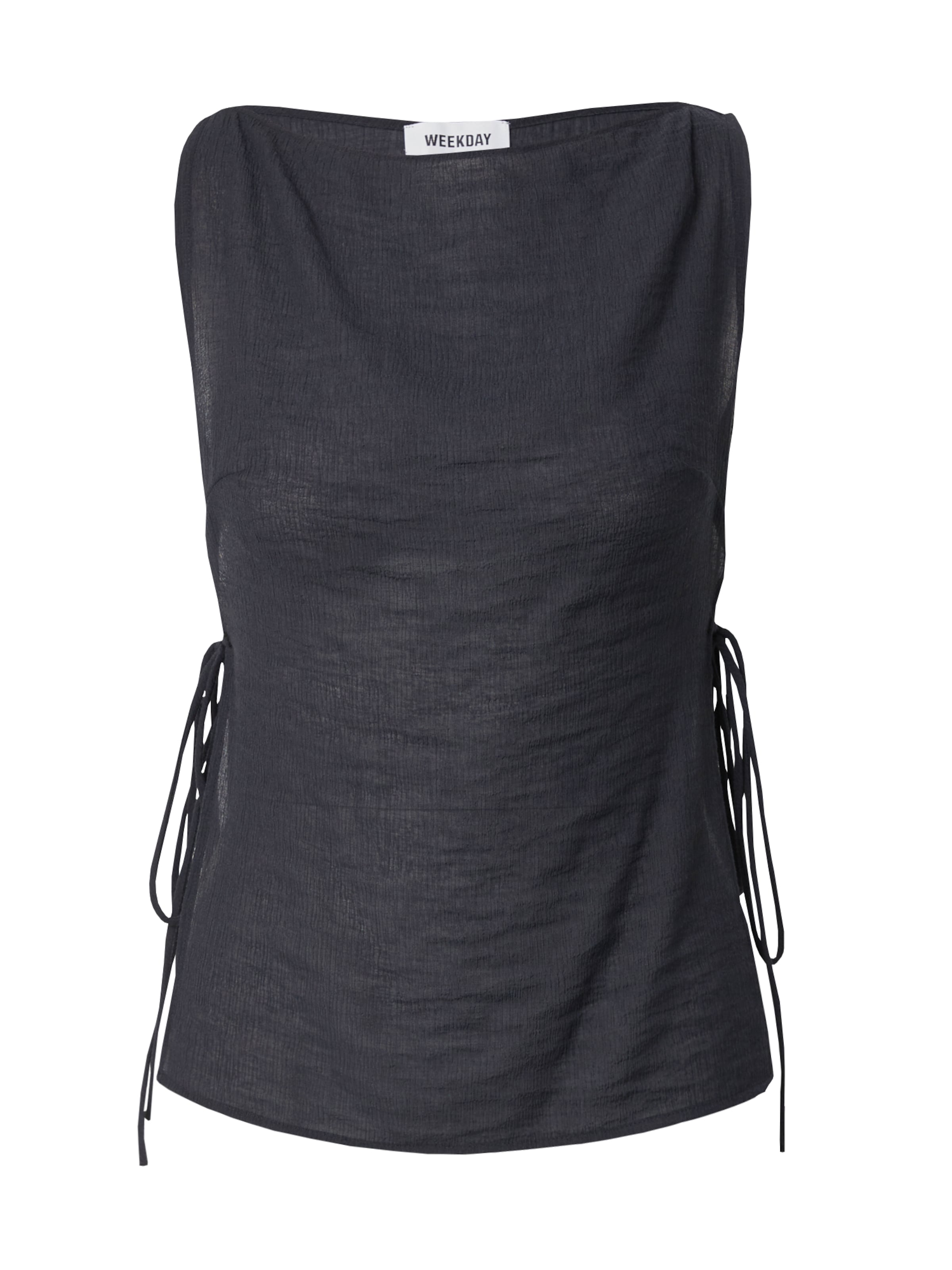 Haut 'Cintia' WEEKDAY en noir : devant