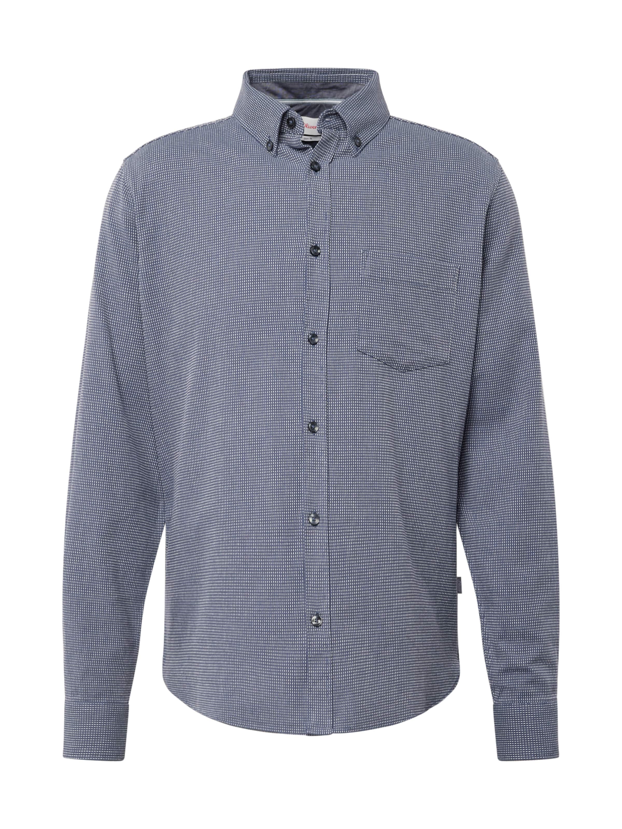 s.Oliver RED LABEL Rovný strih Košeľa - Modrá: predná strana