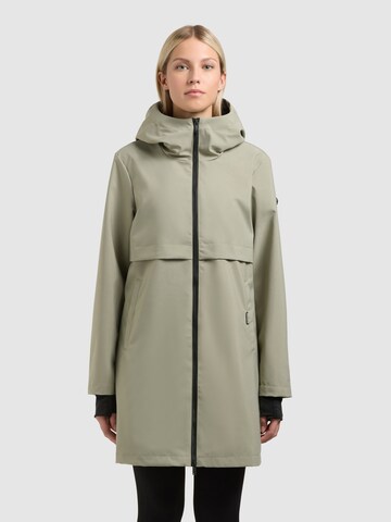 khujo Демисезонное пальто 'June' в Зеленый: спереди