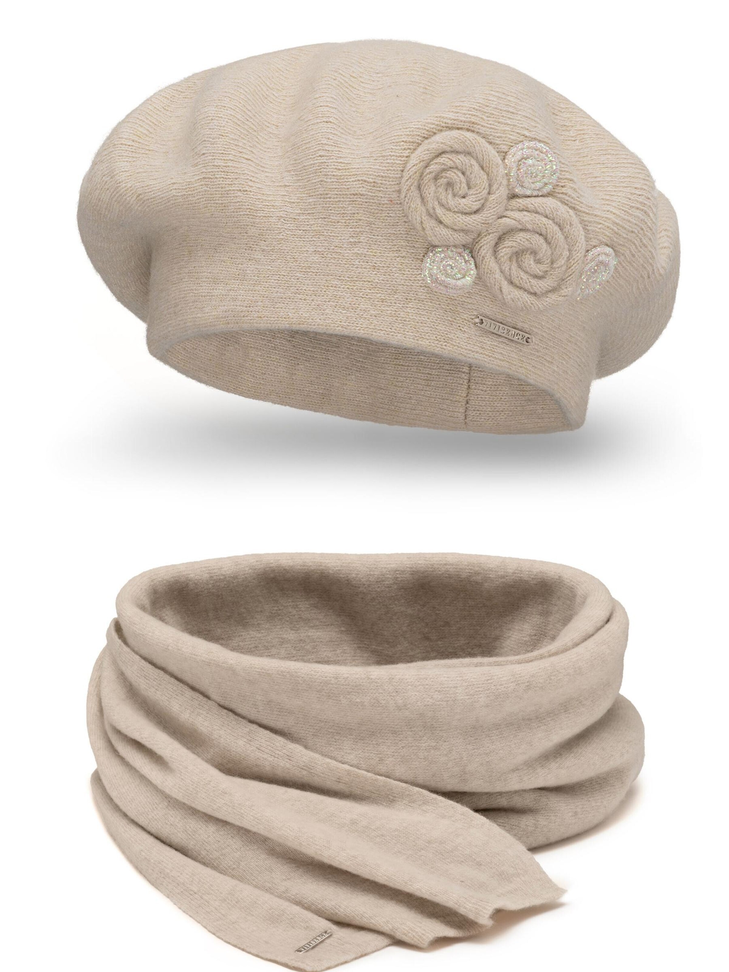 Vivisence Mütze '7037 Set'‌‌‌‌‌‌‌ in Beige: Vorderseite