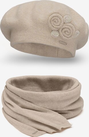 Vivisence Mütze '7037 Set' in Beige: Vorderseite