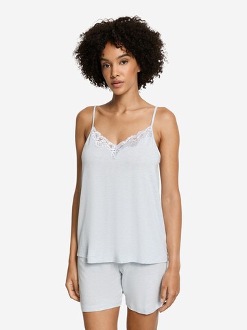 Shorty ' Natural Elegance ' Hanro en bleu : devant