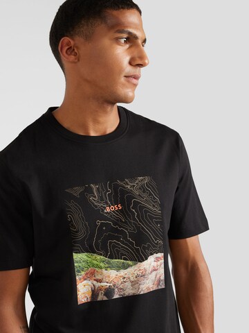 Tricou 'Forest' de la BOSS pe negru