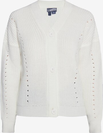 Cardigan DreiMaster Vintage en blanc : devant