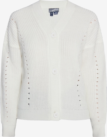 Cardigan DreiMaster Vintage en blanc : devant