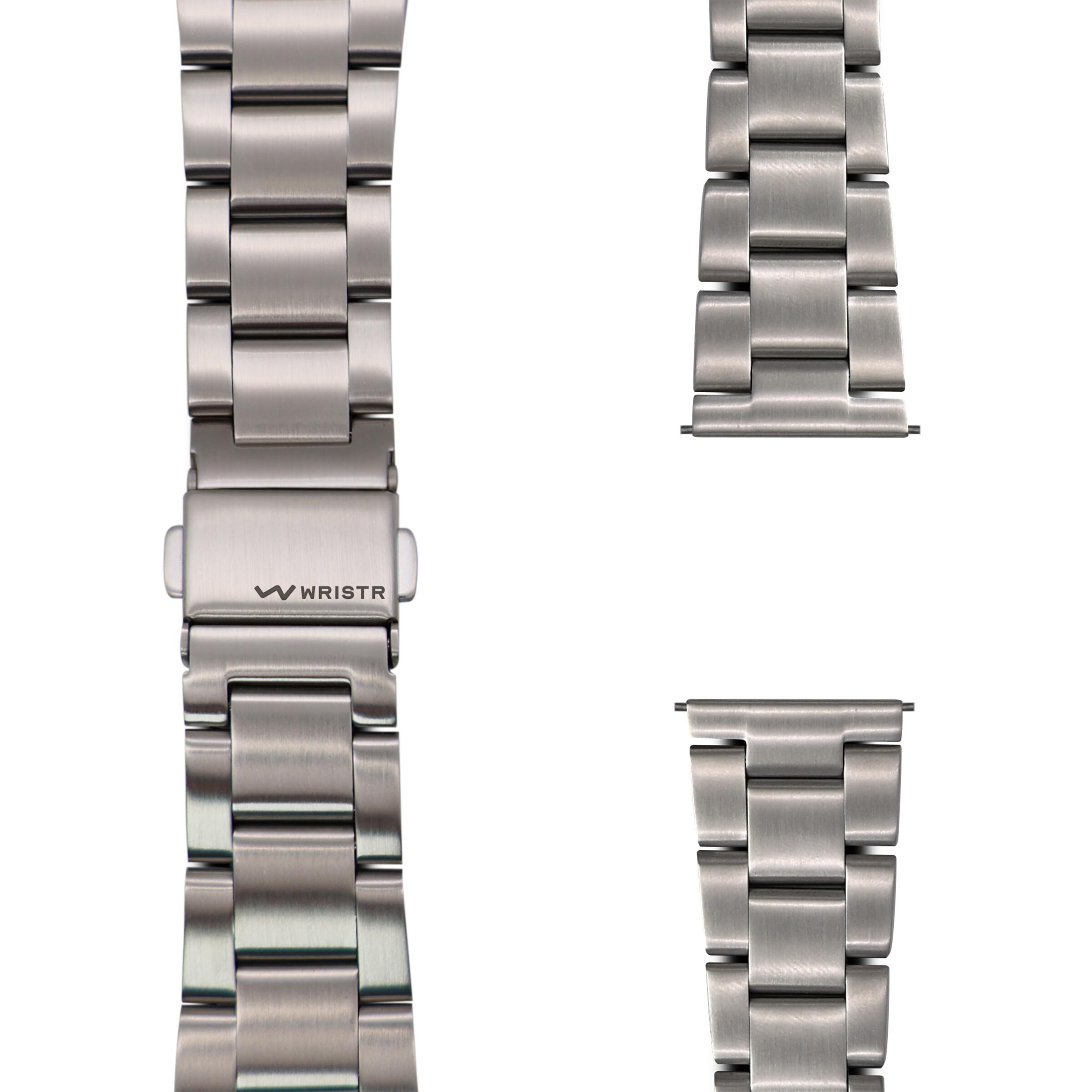 WRISTR Gliederarmband 'Acero' in Silber: Vorderseite