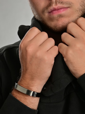 Akzent Bracelet 'Lino, silberfarbig, langlebig' in Black: front
