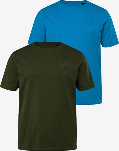 JP1880 T-Shirt in blau / dunkelgrün, Produktansicht