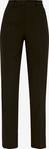 COMMA Wide leg Pleated Pants in Black: front