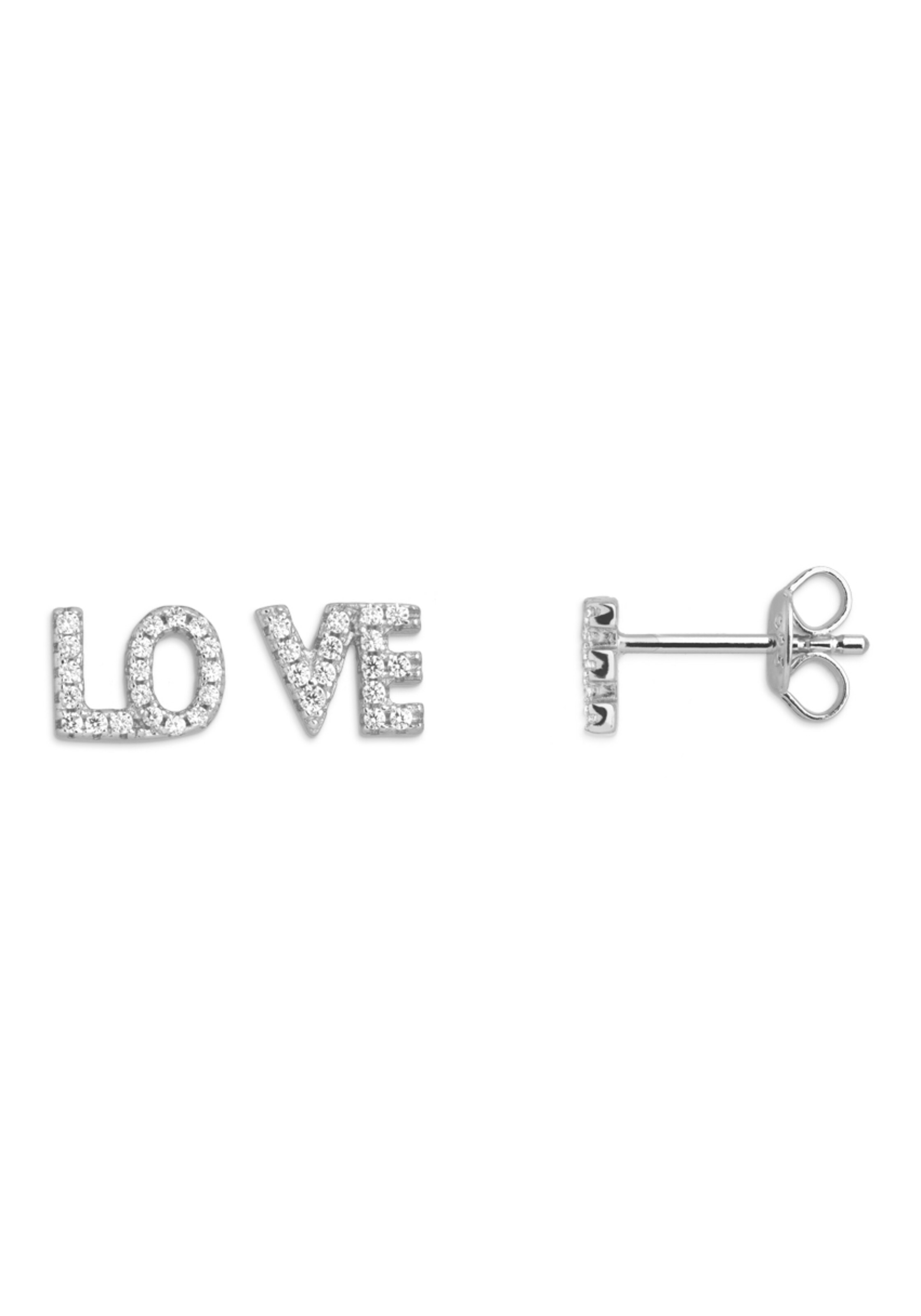 XENOX Oorbellen 'Lo Ve' in Zilver: voorkant