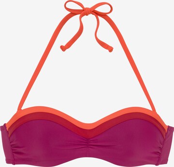 s.Oliver Bandeau Bikinitop 'Yella' in Roze: voorkant